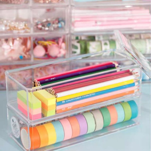 Grosir - R7020 Rak Aksesoris 2 Tingkat Multifungsi / Tempat Penyimpanan Alat Tulis / Kotak Organizer