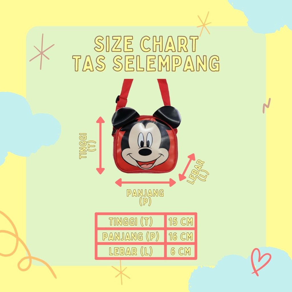 TOKOGROSIRAN.ID - TAS SELEMPANG ANAK MICKIY MOS TAS ANAK COWOK MURAH KARAKTER DISNEY