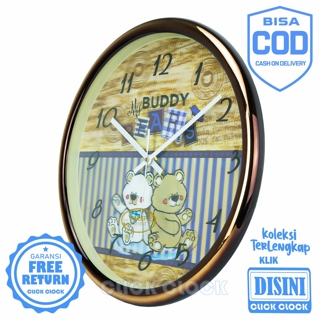 Jam Dinding Karakter Ank Unik WALL Clock Bagus Murah Pioneer CR S2142