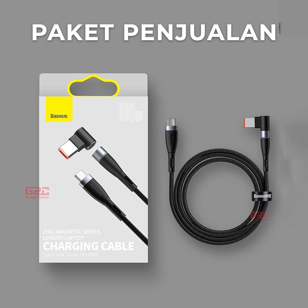 Kabel Charger Laptop Baseus Magnetic Type C to DC Cable Lenovo 100W
