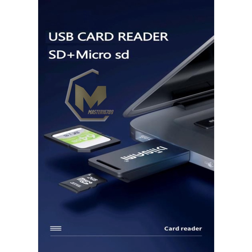 Card reader DIINAMI sd card &amp; Micro sd card high speed fast translit data usb 2.0 all in one for smartphone &amp; tablets MA2458