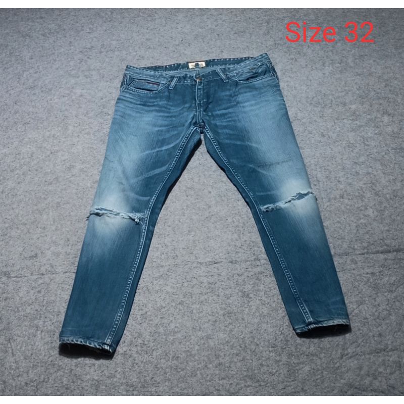 TOMMY HILFIGER DENIM,/ ripped jeans /Celana jeans original/s