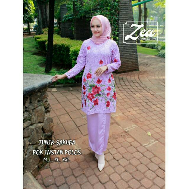 Kebaya tunik sakura/pakaian wanita/kebaya terpopuler/kebaya cantik/brukat kebaya/brukat bordir