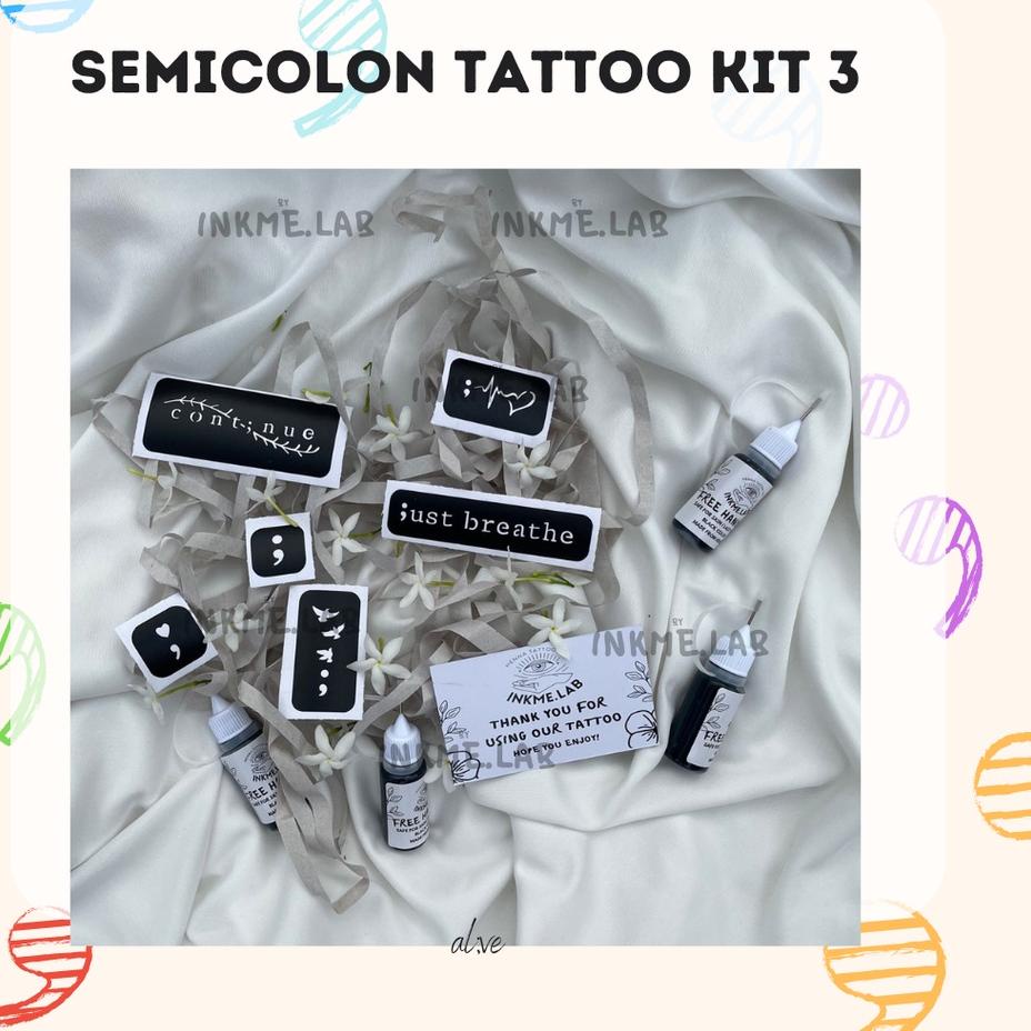 Tren Kekinian.. Semicolon Tattoo Kit