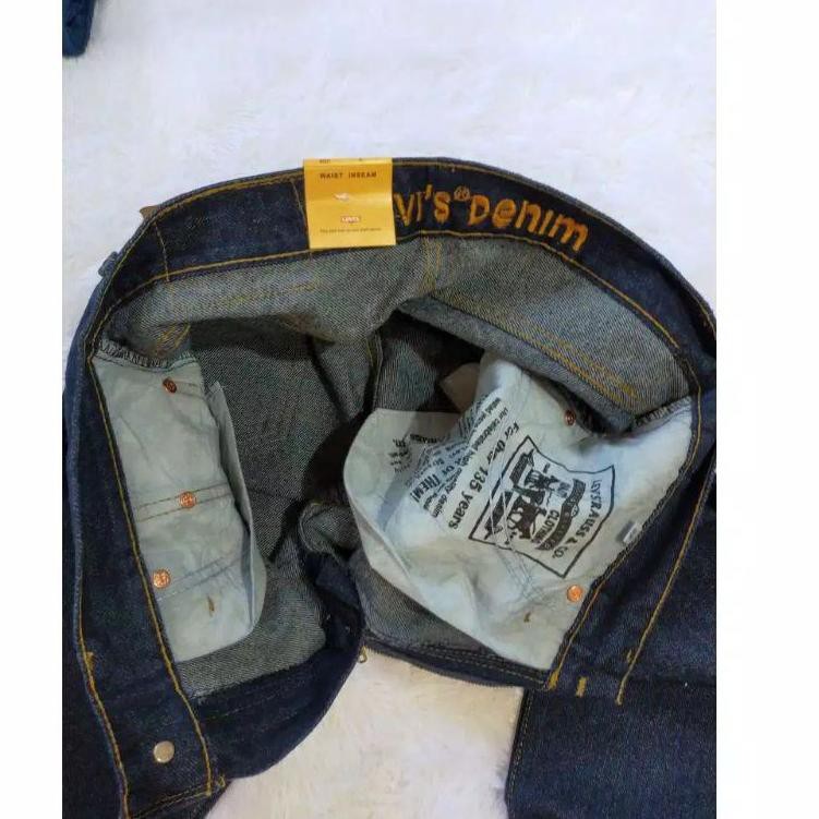 FE Celana Jeans Standar Levis Regullar 505 Cowok Pria Biowash Garmen Hitam Murah FE Ready'