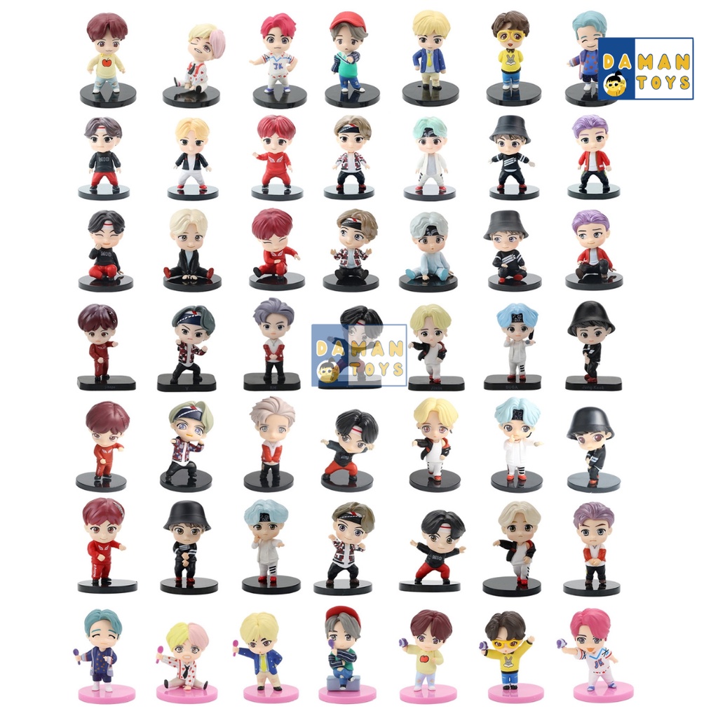 BTS KPOP Stars Figure Random Satuan Mainan Pajangan Miniatur Hiasan Topper