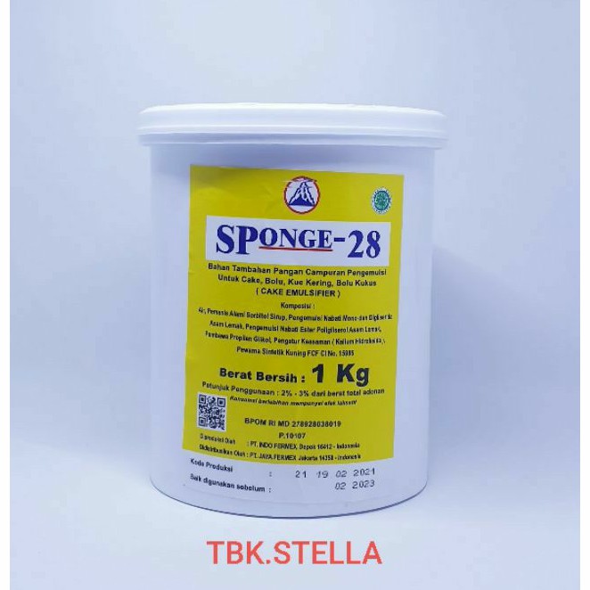 

SPONGE 28 / SP/ EMULSIFIER / PENGEMBANG PELEMBUT (1 KG)