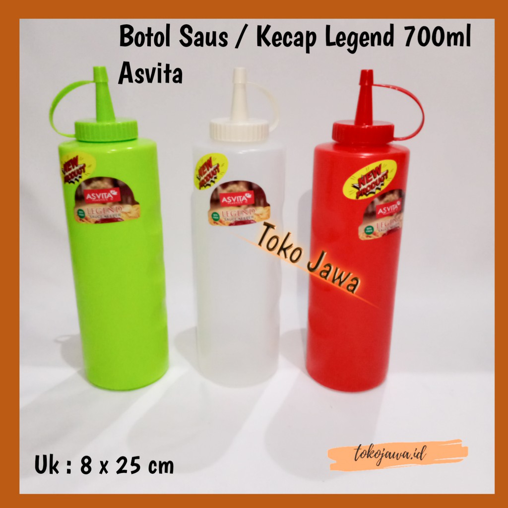 Botol Saus / Kecap Legend Asvita 700ml botol mayonaise botol mayones tempat saus tempat saus botol
