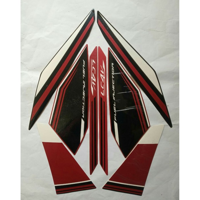 stiker striping yamaha vixion new 2015 - Merah