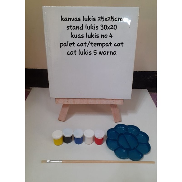 

Kanvas lukis/set perlengkapan melukis 25x25