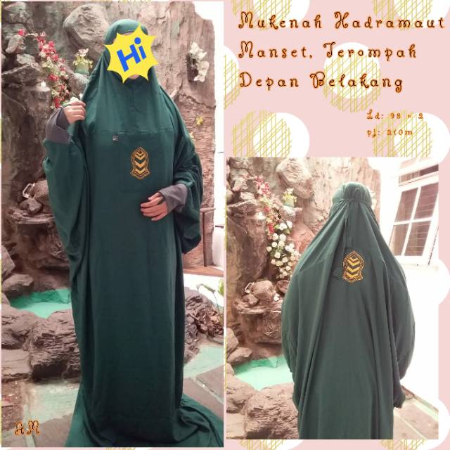 Mukenah Hadramaut / Mukenah Terompah Manset /Mukenah Manset
