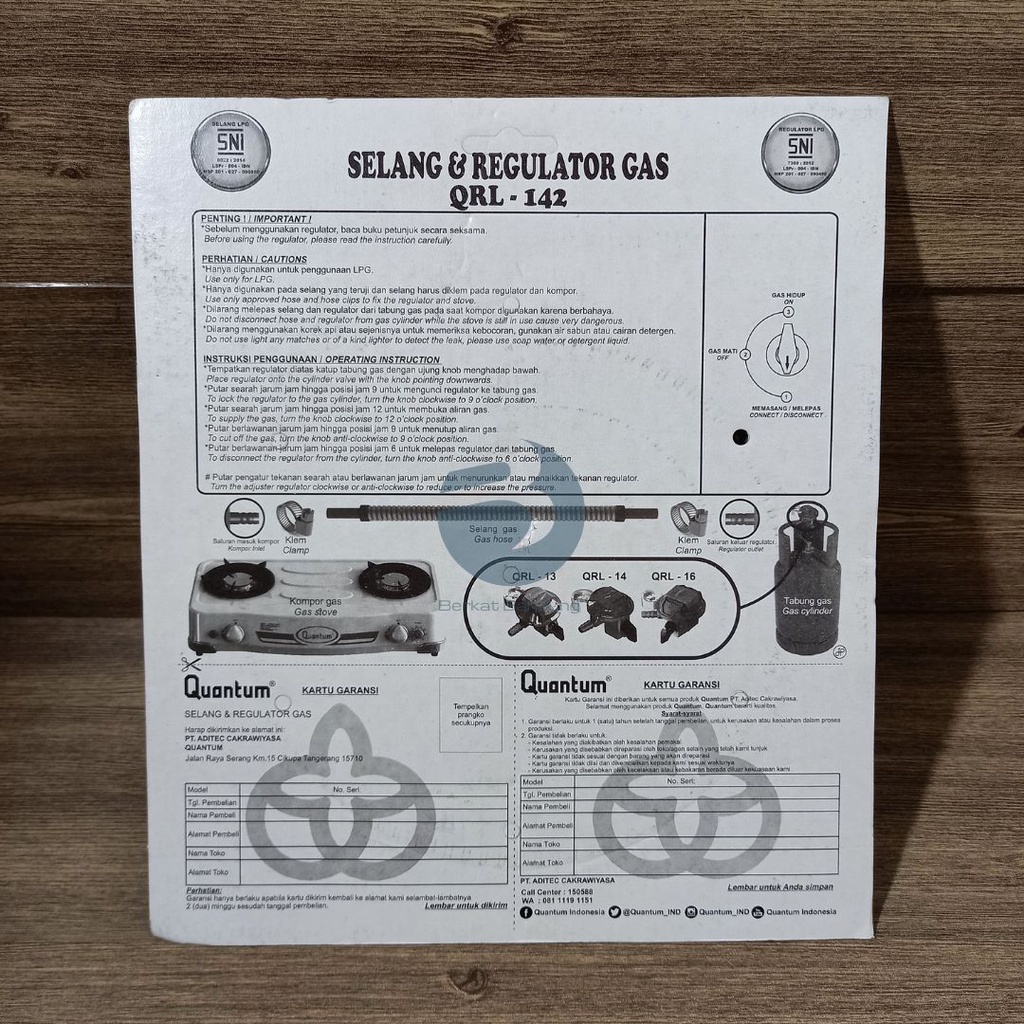 SELANG DAN REGULATOR QUANTUM 142