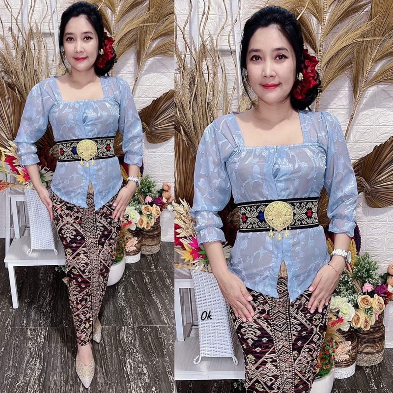 KEBAYA JADI SIFON BUNGA/KEbaya adat bali//kebaya sabrina kerut