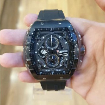 jam tangan expedition e6782 black tombol silver