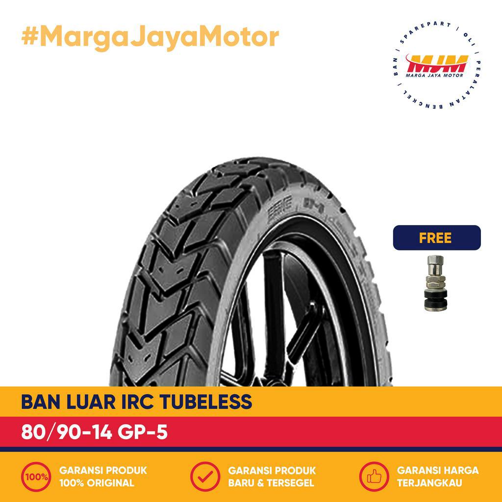 Ban Luar IRC GP-5 80/90-14 Tubeless Free Pentil