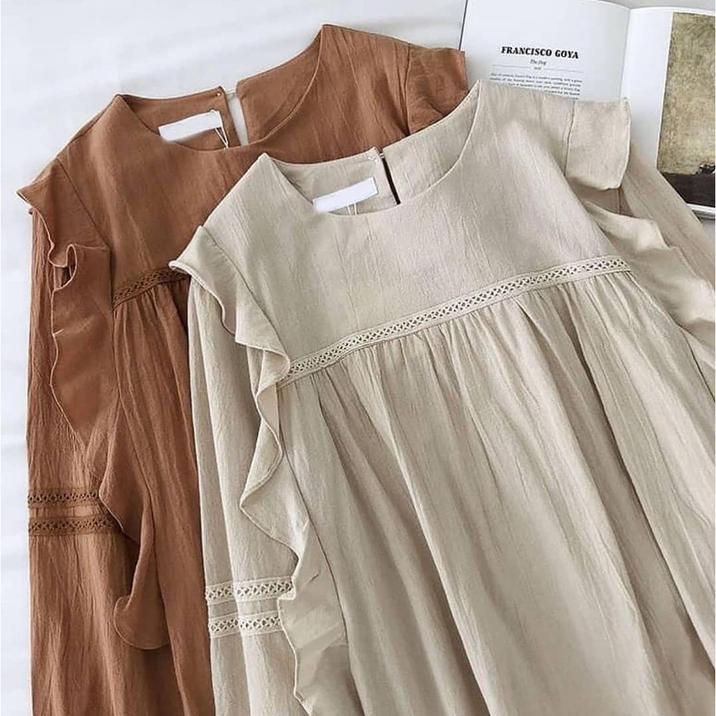 BLOUSE WANITA - SAKA BLOUSE -  PAKAIAN WANITA - FASHION WANITA KOREA - BLOUSE WANITA LENGAN PANJANG-6