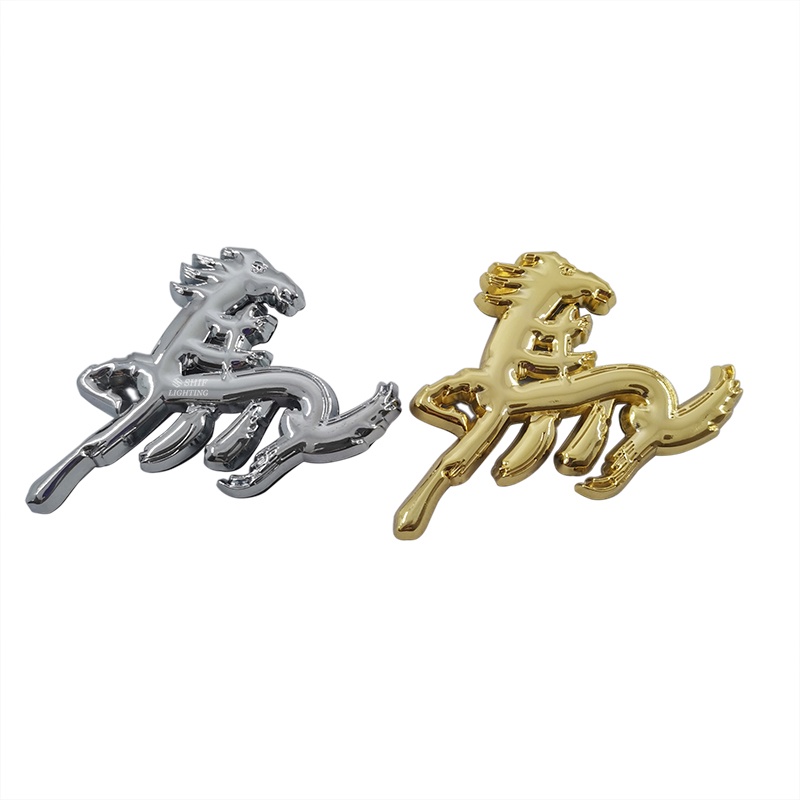 1pc Stiker Emblem Logo Running HORSE Bahan Metal Untuk Dekorasi Mobil