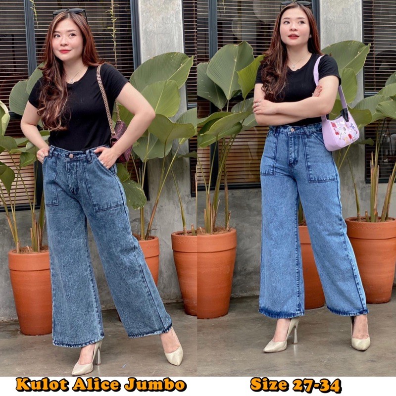 HIGHWAIST KULOT CELANA PANJANG JEANS WANITA CELANA BOYFRIENDS KULOT JEANS WANITA SIZE 27-34