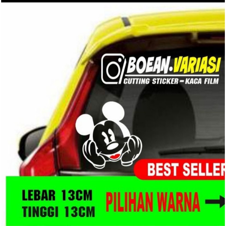 cutting sticker motor mobil sticker mickey mouse