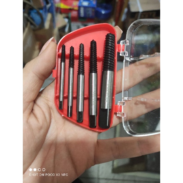 tap balik MOLLAR set 5pc / baut lubang patah MOLLAR set 5pc