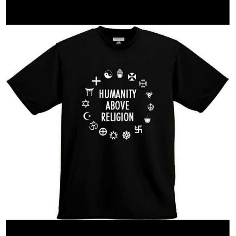 BAJU - KAOS DISTRO MLI HUMANITY ABOVE RELIGION - TSHIRT HUMANITY