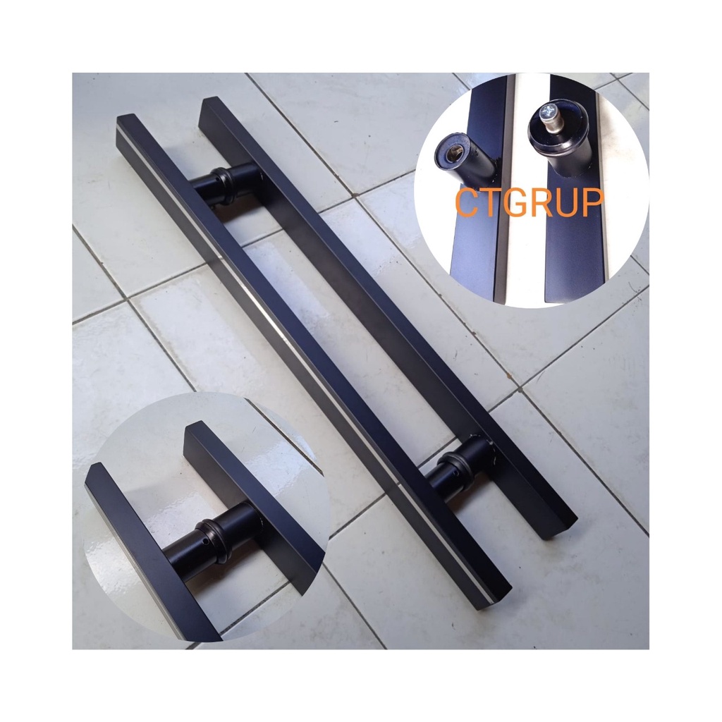 satu pasang 2 pcs / handle pintu kaca