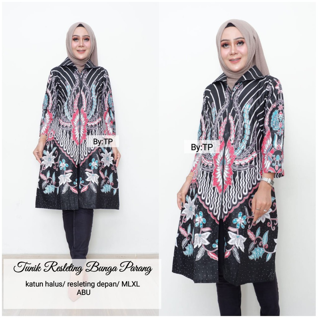 30+ Ide Model Baju Batik Wanita Resleting Depan