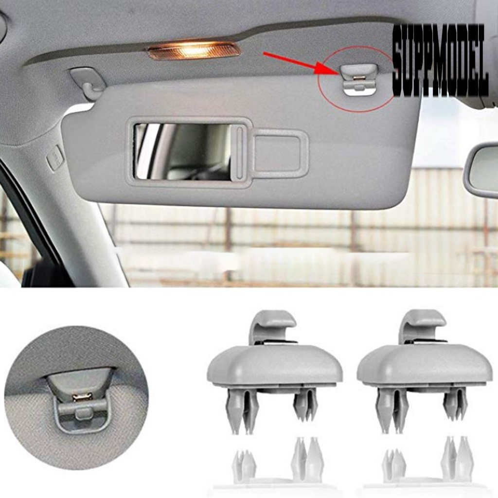 2pcs Klip Kait Visor Matahari Interior Mobil Untuk Audi A4 B6 B7 A4L Q5 A7 Q7 Q3 A5
