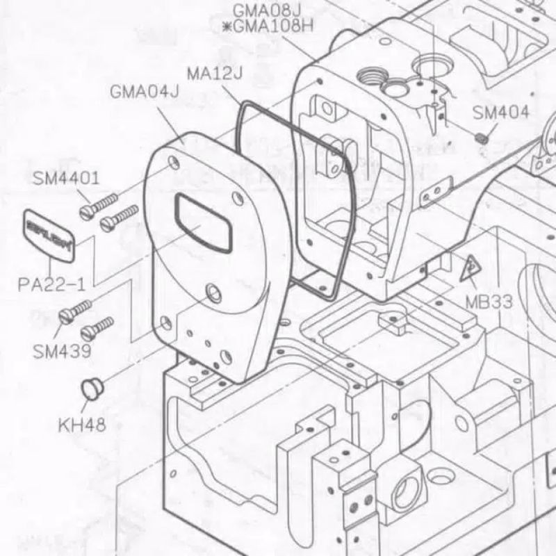 Baut Kamkut SM4401 Original Siruba - Asli F007D