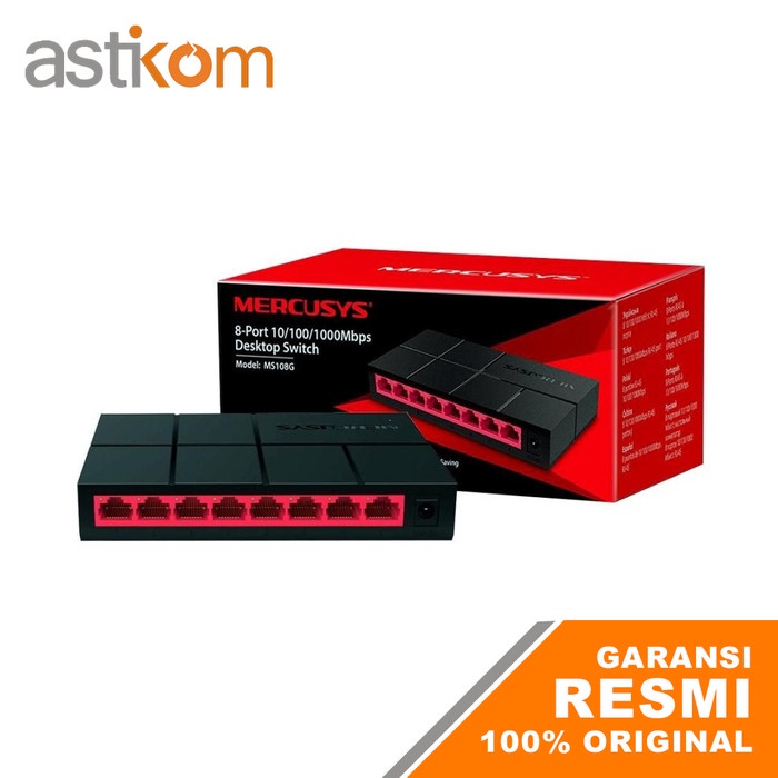 Mercusys MS108G Desktop Switch Gigabit 8-Port 10/100/1000Mbps HUB