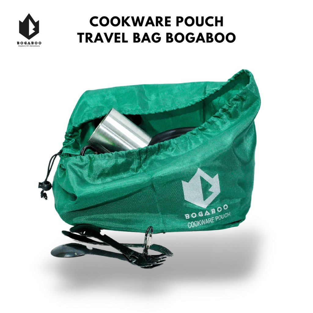 BISA COD Cookware pouch bogaboo - travel bag bogaboo - tempat alat masak Portable - tempat NESTING TNI - TEMPAT COOKING SET