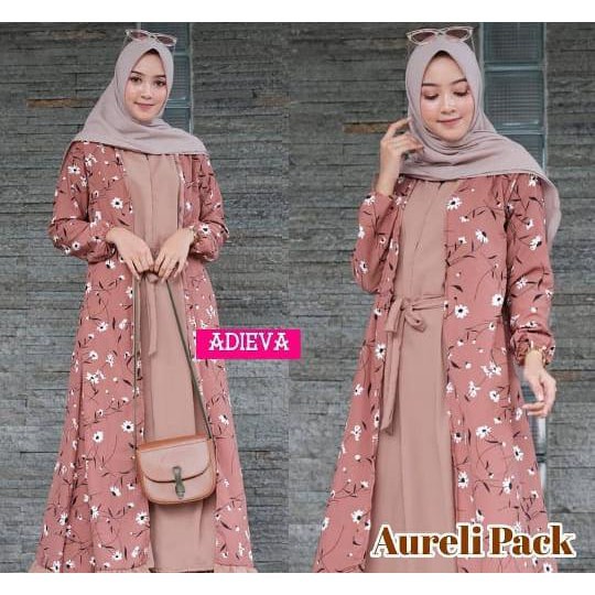 AURELI GAMIS BUSUI SUNRISE DRESS VALERY SABYAN MONALISA KOMBINASI TERLARIS HARGA GROSIR