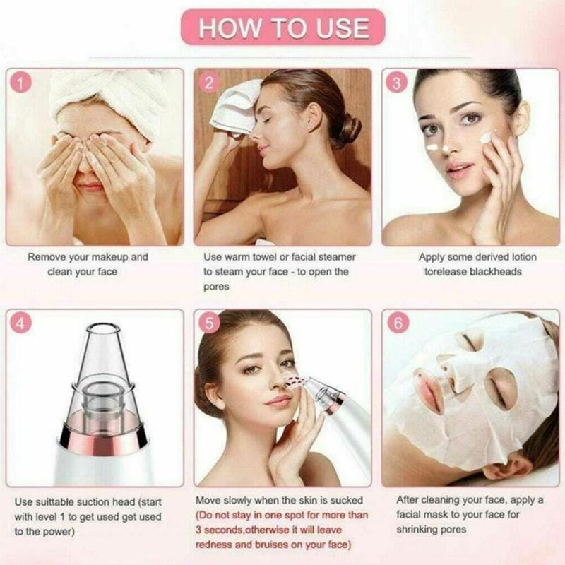 Facial Pore Cleaner Komedo Remover Vacuum Suction Cleaner Pori Jerawat Komedo