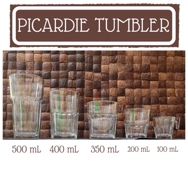 Picardie Tumbler 350 Ml Picardie Glassware Gelas Minum Kaca Cafe Shopee Indonesia