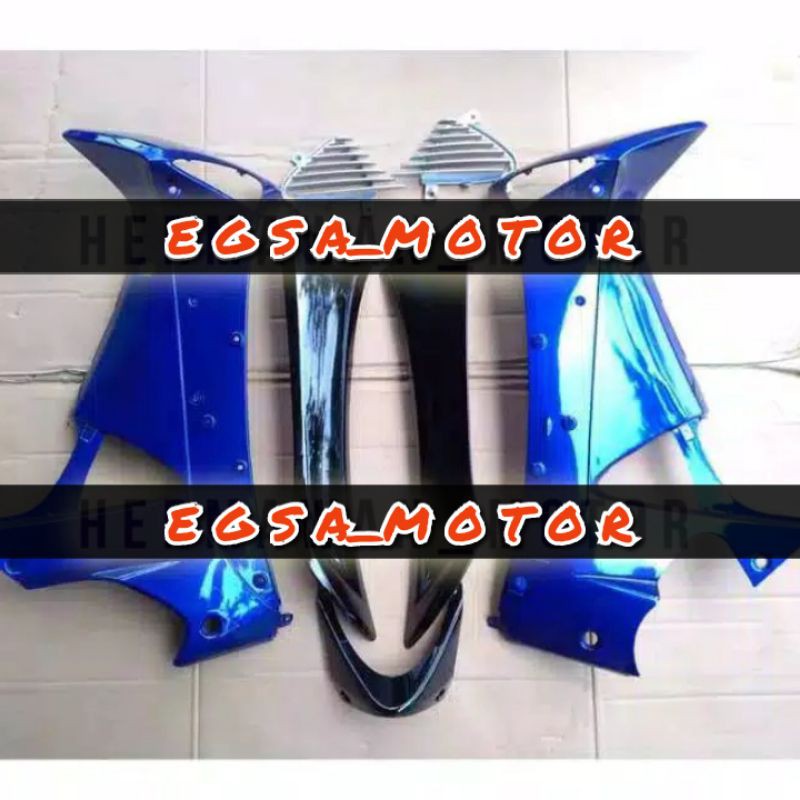 cover Sayap kanan kiri honda supra x 125 lama - biru