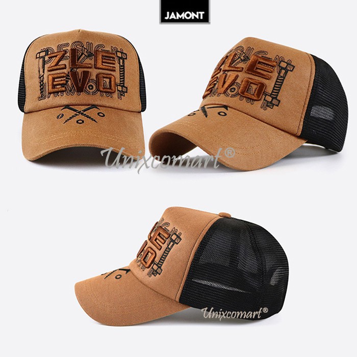 Topi Trucker JEFF Jamont Baseball Jaring Casual Sports Distro Dewasa