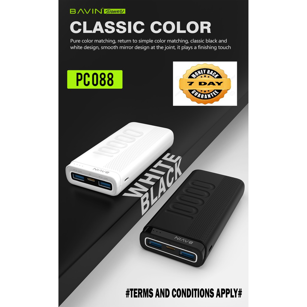 Power Bank 10.000Mah Bavin PC088