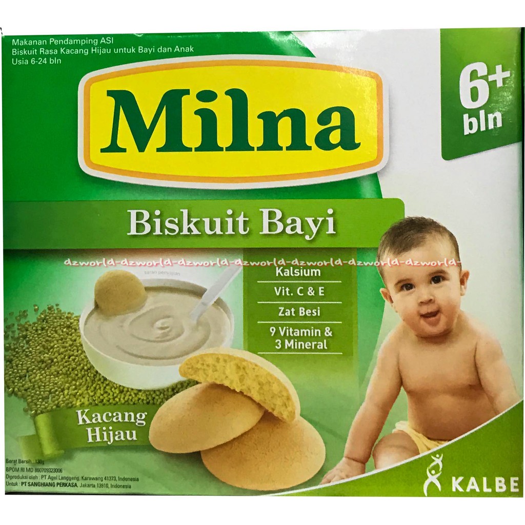 Milna Biskuit Bayi Instan Kacang Hijau Biskuit Rasa Mug Bean 130gr