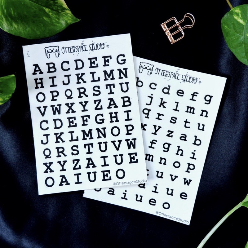 

Otterspace Studio | Alphabets Sticker Vintage Typewriter Font - Stiker Bujo / Planner Huruf