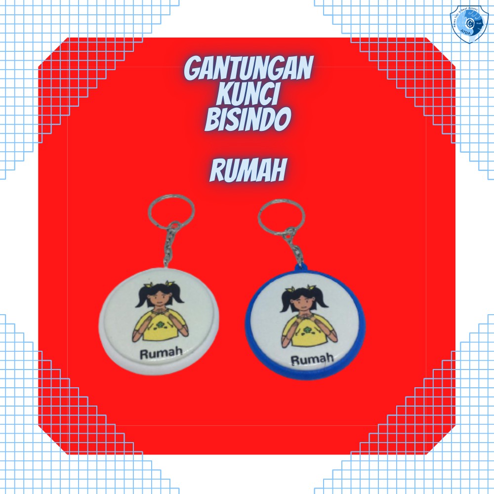 "Rumah" Gantungan Kunci (Ganci) Bisindo/ISL (Indonesia Sign Language)