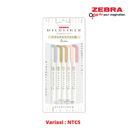 Import (COD) Zebra Mildliner Bullet Tip/Chisel Tip New Colour / Mildliner Set 5 / Mildliner New