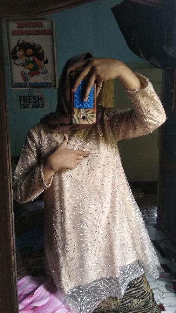 Couple Batik Shofia Brokat Tile Mutiara Original