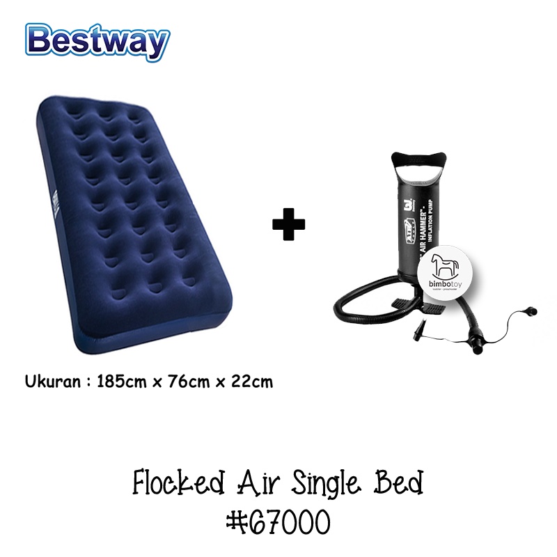 Bimbozone - Bestway Kasur Angin Flocked Air Bed Single 67000