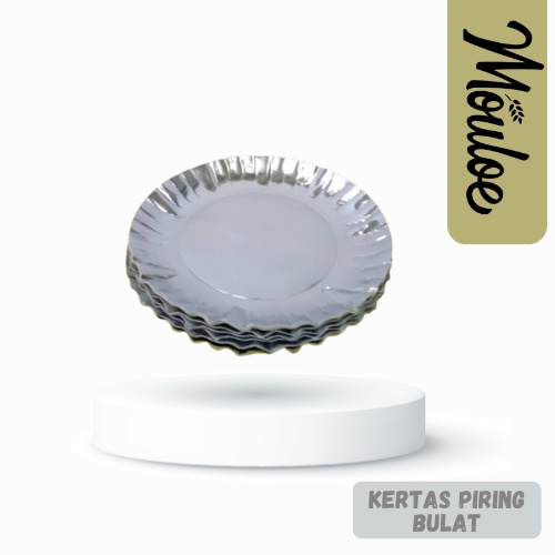KERTAS PIRING BULAT MINI ISI 10Pcs | Mouloemart | piring kertas snack