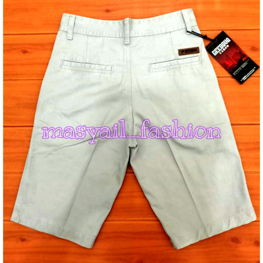 Celana Pendek Chino Cinos Pria Dewasa Bahan Katun Wash Non Streach Tebal Ukuran Jumbo