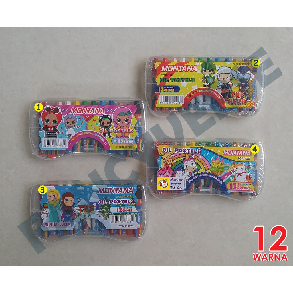 

Crayon 12 Warna Montana TOP-12B / Oil Pastel Krayon