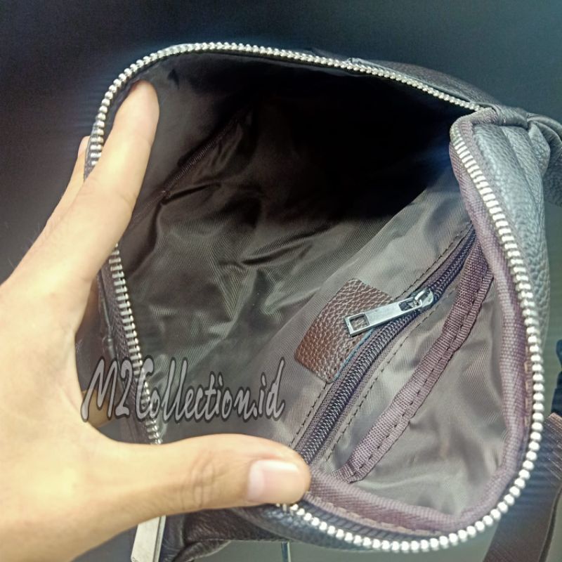 Waistbag COACH Signature Embos Leather Belt Bag Tas Pinggang Premium impor