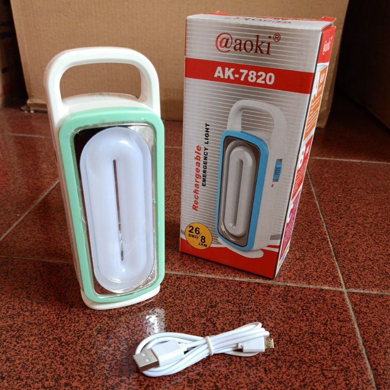 LAMPU EMERGANCY AOKI Lampu Meja Lampu Belajar Lampu Lentera - Tipe AK-7820