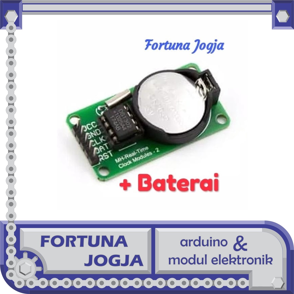 Modul RTC DS1302 + Baterai / Real Time Clock Module RTC DS 1302