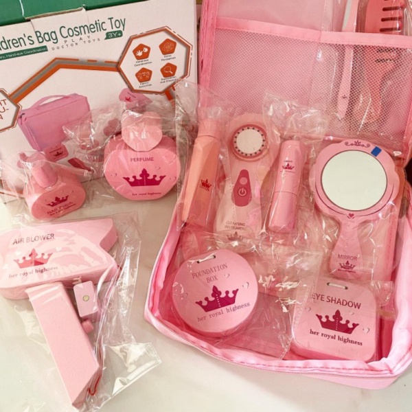 

makeup pretend playset mainan make up dandan anak travel bag kado Berkualitas